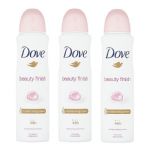 Dove Beauty Finish Antiperspirant Deodorant Spray, 3 Pack